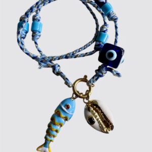 Cordón ojos turcos celeste