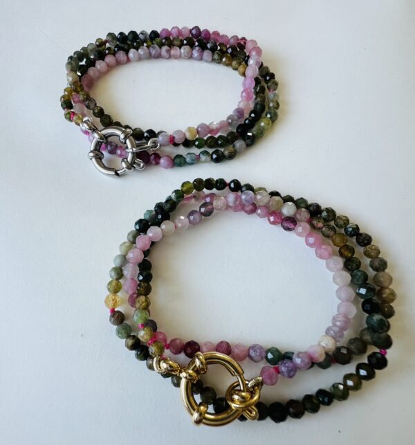 Choker turmalina sandía