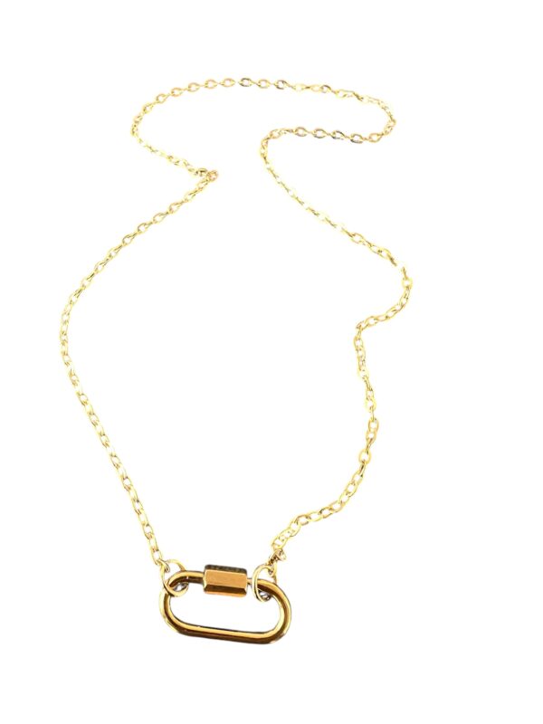 Slim chain golden lock