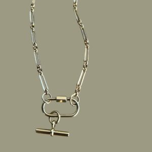 Cadena chunky con locker y t bar