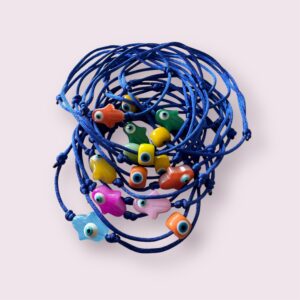 3 Pulseras azul protección