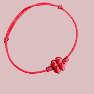 Pulsera trébol roja